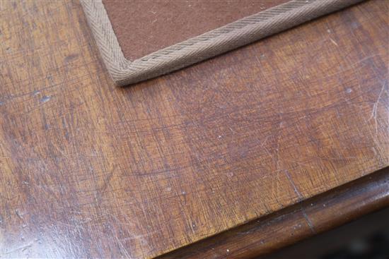A Victorian mahogany pedestal desk fitted nine short drawers, W.122cm